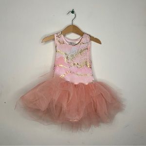 Tutu Dress - Rose Gold Marble